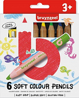 Набор карандашей 6 цветов + точилка для карандашей Bruynzeel Bruynzeel