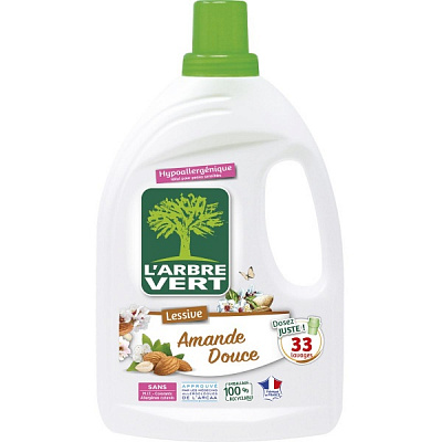 Гель для машинной и ручной стирки L'Arbre Vert Сладкий миндаль 1,5 л 