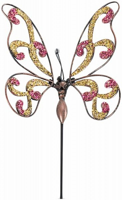 Декор для рослин Engard Метелик ажур на металевому стержні