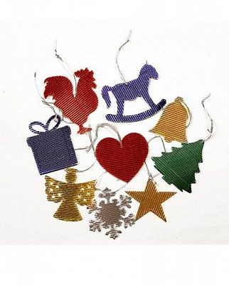 Набор новогоднего декора (гофрокартон) 9 шт./уп. 