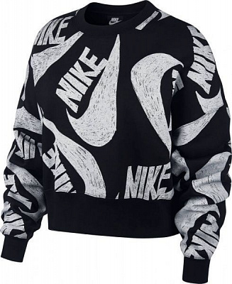 Джемпер Nike W NSW ICN CLSH FLC CREW CJ2052-010 р. L черный