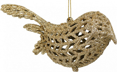 Декоративная подвеска Птичка 6x15 см HF20Y5-01 золотой