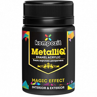 Декоративна фарба Kompozit акрилова MetalliQ чорна перлина 0,07кг