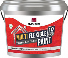 Універсальна гумова фарба гумова Bayris MULTIFLEXIBLE PAINT RAL 3005 мат бордовий 5кг 