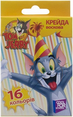Крейда воскова Tom and Jerry 16 кольорів Cool For School
