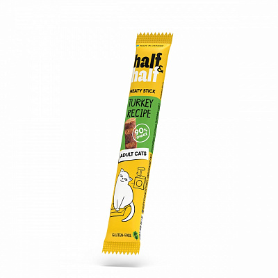 Лакомство для котов Half&Half мясные палочки индейка 5 г