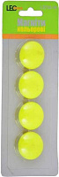 Магніти для дощок 4 шт. L2734-10 неон жовтий LEO