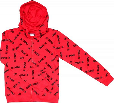 Свитшот LINCOLN&SHARKS р.158 красный с черным 