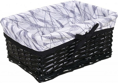 Корзинка плетеная Tony Bridge Basket с текстилем 34х26х15 см HQN20-3AB-4 