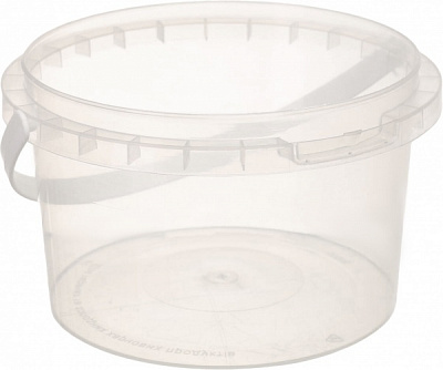 Відро Poliplast з пластиковою ручкою (харчовий пластик) 0,5 л прозорий