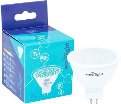 Лампа светодиодная Emilight 7 Вт MR16 матовая GU5.3 220 В 4100 К 