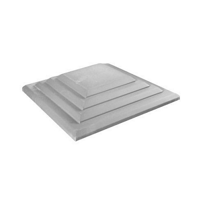 Кришка на стовп сходинки 445x445x100 мм сірий ЕПК МОДЕРН