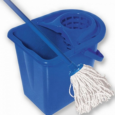 Комплект швабра и ведро с механическим отжимом для уборки York МОП СЕТ 14 л 