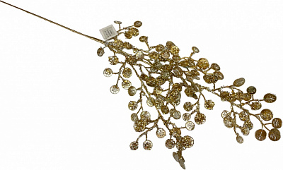 Декорація гілка з копійками золотий 72 см 21A3088