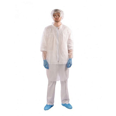 Халат поліпропіленовий Trident 314 халат поліпропіленовий р. XL зріст універсальний білий