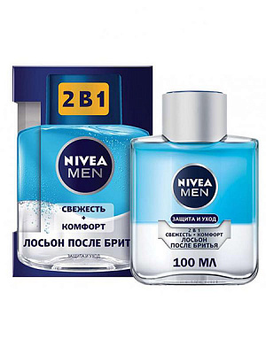 Лосьон после бритья Nivea 2 в 1 защита и уход 100 мл