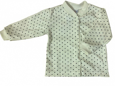 Кофточка детская унисекс Моя планета чорный горошок р.68 белый с принтом 