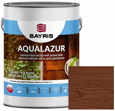 Лазур Bayris Aqualazur Горіх мат 10 л