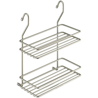 Полиця на рейлінг Lemax MX-066 NM двоярусна мала 200х110х280 мм матовий нікель