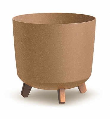 Горщик для квітів PRP Gracia Tubus Eco Wood 300 мм на ніжках бежевий круглий (70887-4665)