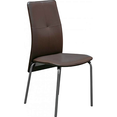 Стілець обідній Nowy Styl Muza II Chrome (BOX-2) V-3 хром/коричневий