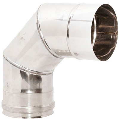 Коліно Versia-Lux нержавіюча сталь 90 Ф140 мм