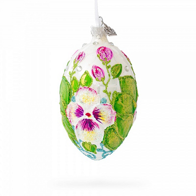 Прикраса новорічна Квіти L-264 12 см срібний