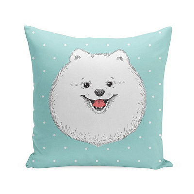 Подушка декоративна Шпіц 38x38 см сіро-блакитний Orner