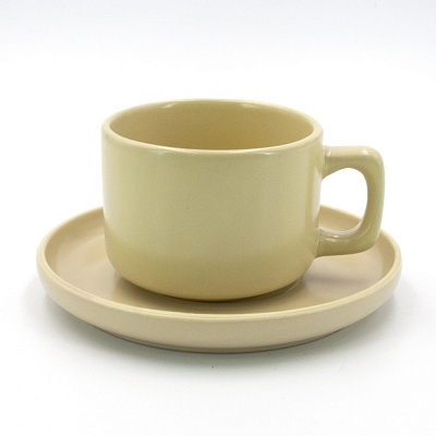 Чашка з блюдцем Milika Sonata Yellow 250 мл M0430-3144-CS-YL