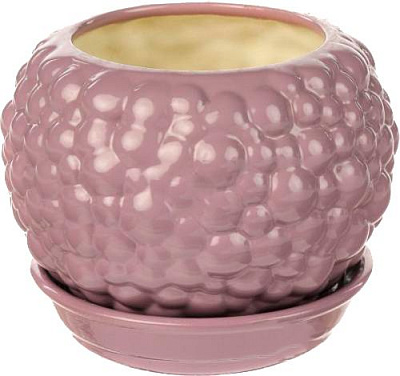 Горщик Оріана-Запоріжкераміка Куля bubble круглий 1,4л аметист (037-2-174)