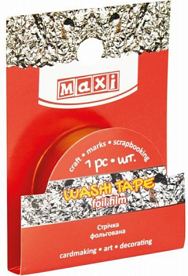 Стрічка декоративна з фольги золотиста MX62094 Maxi