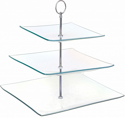 Блюдо квадратное 3-х ярусное Rainbow Fiora 