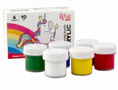 Акрил для декора Unicorn 6 x 10 мл Rosa Start