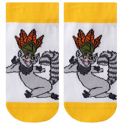 Шкарпетки дитячі унісекс Duna 5428 р. 22–24 білий із малюнком