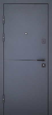 Дверь входная Abwehr КТМ 76 096 П (7021Т+АТЦ) Kale2 NEW ЧФ антрацит / RAL 7024 2050x960 мм правая