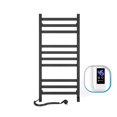 Рушникосушарка електрична NAVIN Авангард 480х1000 мм Sensor ліва з таймером чорний муар (12-228153-4810)