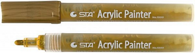 Маркер акриловый STA 1000 2-3 мм STA1000-M01 золотой 