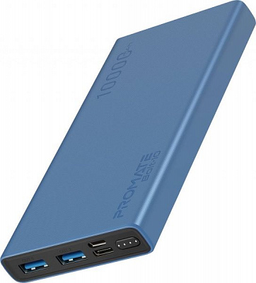 Зовнішній акумулятор (Powerbank) Promate Bolt-10 10Вт 2xUSB 10000 mAh (bolt-10.blue)