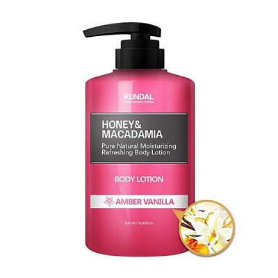 Лосьйон для тіла Kundal Honey & Macadamia Body Lotion Amber Vanilla Бурштинова ваніль 500 мл