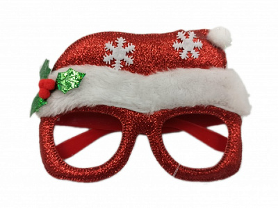 Декорация Очки 15x11,5 см красный NY21101
