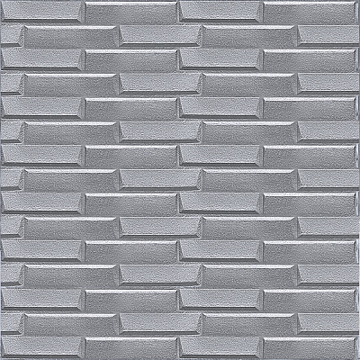 3D-панель из ПП самоклеющаяся Sticker Wall серая 700x770x5 мм SW-00000217