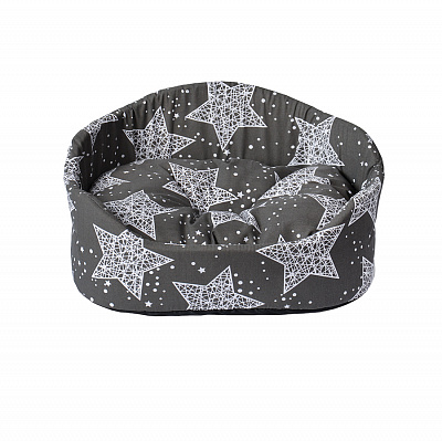 Лежак 10 центів для Джека Типи белые звезды на сером фоне №2