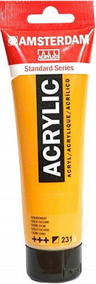 Краска акриловая охра золотая 231 20 мл Amsterdam Standart Royal Talens