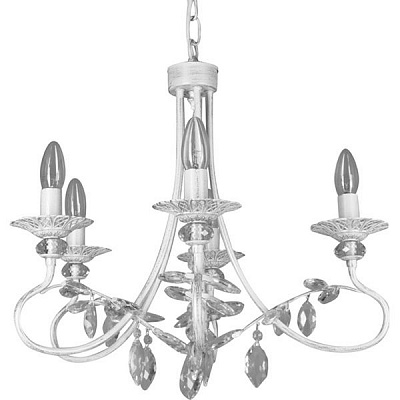 Люстра подвесная Strotskis Alexandria 60057/5 5x60 Вт E14 белый/серебряный 