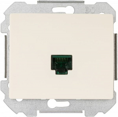 Розетка компьютерная Siemens Iris RJ45 5e кремовый 19595 A
