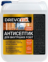 Антисептик DrevoFix для внутренних работ готовый состав прозрачный мат 5 л