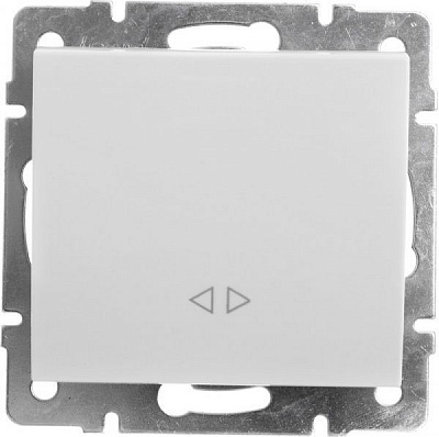 Выключатель одноклавишный Lezard Rain без подсветки 10 А 220В белый 703-0288-107