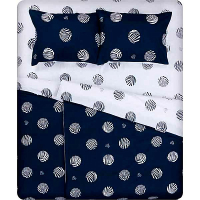 Комплект постельного белья семейный La Nuit Leaf синий