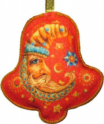 Підвіска фетрова Дзвіночок помаранчевий 8,5 см