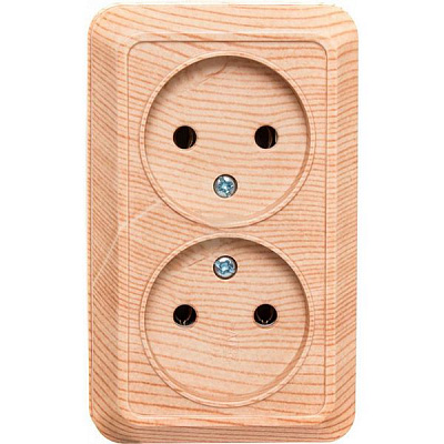 Розетка двойная Underprice сосна BD-SCP.MZ20G2WTG-Pine